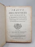 JACQUET - Traité des Justices de Seigneur, et des droits...