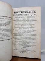 Dictionnaire Bibliographique, historique et Critique des LIVRES RARES, précieux, singuliers,...