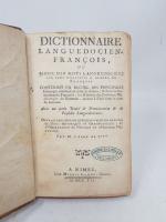 Dictionnaire LANGUEDOCIEN-FRANCOIS, ou choix des mots languedociens les plus difficiles...