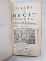 POCQUET De LIVONNIERE - Règles du Droit françois, troisième édition,...