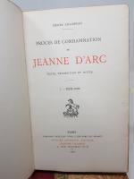 CHAMPION (Pierre) - Procès de condamnation de JEANNE-D'ARC, texte, traduction...
