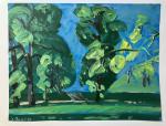 Jacques PONCET (1921-2012) - Les Grands arbres - Acrylique sur...