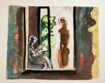 Jacques PONCET (1921-2012) - Le Modèle debout face à l'artiste...