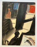 Jacques PONCET (1921-2012) - Le Peintre dans son atelier -...