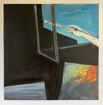 Jacques PONCET (1921-2012) - La Fenêtre peinte et la palette...