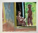 Jacques PONCET (1921-2012) - L'Artiste et son modèle nus -...