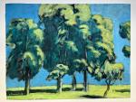 Jacques PONCET (1921-2012) - Les Grands arbres dans la plaine...