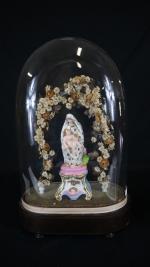 Vierge à l'Enfant en porcelaine de Paris polychrome - XXème...