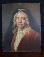 Ecole française XIXème - Portrait de femme - Huile sur...