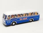 PAYA (Espagne, 1970) Autobus SCHOOL, tôle lithographiée bleu/blanc à décors...
