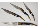 Un lot de quatre couteaux pliants traditionnels catalans - ...
