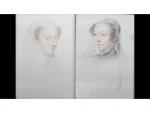 Portraits de Marie de Médicis et Marie Stuart  -...