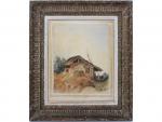 Jules COIGNET (1798-1860) - "La maisonnette" - aquarelle SBD ...