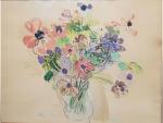 Raoul DUFY(d'aprés) - "Bouquet d'anémones" - 1953 -  ...