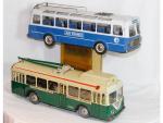 JOUSTRA (Strasbourg, années 50 et 60) 2 jouets : trolleybus...