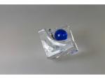DAUM France - Un cendrier modèle "bille bleue" en cristal...