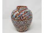 Gerbino - un vase ventru en poterie vernissée - à...