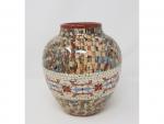 Gerbino - un vase ventru en poterie vernissée - à...