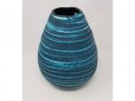 ACCOLAY (act.1945-1992) - Un vase tourné en céramique bleue ...