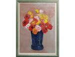 Christiane GIRAN (1942) - "Bouquet de fleurs" - gouache SBD...