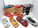 10 modèles au 1/18ème, dont 2 ERTL (Jaguar XK120, Mustang...
