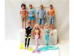7 poupées mannequin dont 5 Ken et 2 sirènes