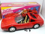 Voiture Ferrari de Barbie, année 1986, avec boite - L...
