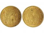 III° République, 10 Francs Marianne or 1900, 3.24 Gr, diam....