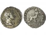 Trajan, 97-117, denier argent, A/ tête de Trajan, R/ La...