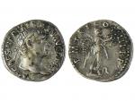 Trajan, 97-117, denier argent, A/ tête de Trajan, R/ La...