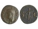 Agrippa, 63-12 av, As de bronze, A/ Tête d?Agrippa à...