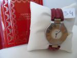 Montre Cartier bracelet cuir signé diamètre 5,50cm env ...