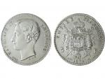 Napoléon IV 1856-1879, Essai 5 Francs argent 1874, A/ Tête...
