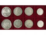 Ensemble de 4 monnaies argent, Autriche Thaler Léopold 1697 ...