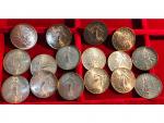 Ensemble de 16 pièces de 50 centimes Semeuse argent 1917...