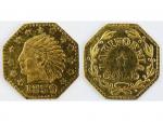 USA, California gold, monnayage privé, 1/2 Dollar or 1859 ...