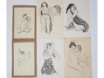 Génia MINACHE (1907-1972) - deux dessins à la plume -...