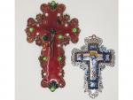 Ateliers G.M. à Limoges - Un crucifix en émaux translucides...