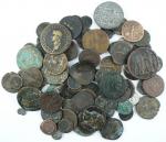Ensemble de 91 monnaies Romaines en bronze, B à TTB