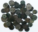 Ensemble de 60 monnaies Romaines, plusieurs antoniniens argent, B à...