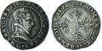 Henri III , demi Franc argent au col plat, 1578...