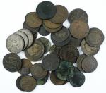 Ensemble de 47 monnaies bronze France XIX°  , TB...