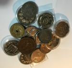 Ensemble de 17 monnaies en métaux divers , TTB ,...
