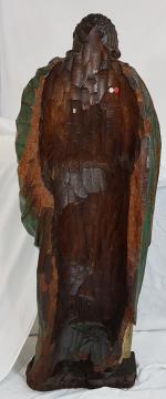 "Saint Joseph tenant l'Enfant Jésus" - groupe en bois sculpté...