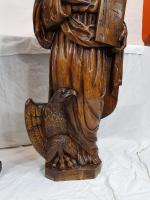 "Saint Mathieu et Saint Jean"- Deux sculptures en chêne formant...
