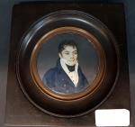 Johannes MOLTZHEIM (1771-1835) "Portrait de jeune homme" - miniature sur...