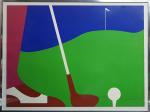 Jean COULOT (1928-2010) - "Le golf" - sérigraphie couleur SBD...