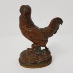 Auguste Nicolas CAIN (1821-1894) "Le coq" - bronze à patine...