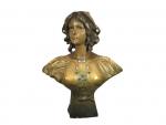 GOLDSCHEIDER - "Buste de jeune femme Art  Nouveau" -...