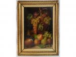 GIUSEPPE FALCHETTI (1843-1918)- "Nature morte aux fruits" - ...